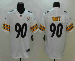 Men's Pittsburgh Steelers #90 T. J. Watt White 2017 Vapor Untouchable Stitched NFL Nike Limited Jersey