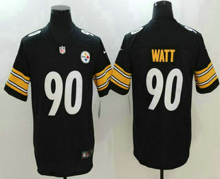 Men's Pittsburgh Steelers #90 TJ Watt Black 2017 Vapor Untouchable Stitched NFL Nike Limited Jersey