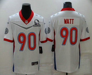 Men's Pittsburgh Steelers #90 TJ Watt White 2022 Pro Bowl Vapor Untouchable Stitched Limited Jersey