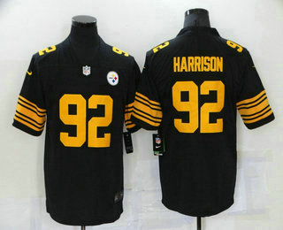 Men's Pittsburgh Steelers #92 James Harrison Black 2016 Color Rush Stitched NFL Nike Limited Jersey