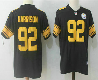 Men's Pittsburgh Steelers #92 James Harrison Black 2016 Color Rush Stitched NFL Nike Limited Jersey