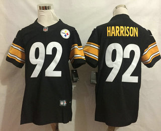 Men's Pittsburgh Steelers #92 James Harrison Black 2017 Vapor Untouchable Stitched NFL Nike Elite Jersey