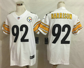 Men's Pittsburgh Steelers #92 James Harrison White 2017 Vapor Untouchable Stitched NFL Nike Elite Jersey