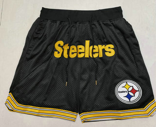 Men's Pittsburgh Steelers Black Just Don Shorts