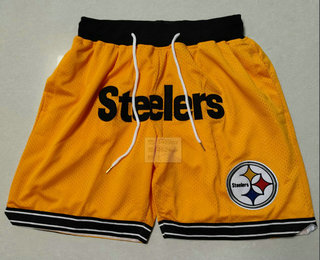 Men's Pittsburgh Steelers Yellow Just Don Shorts