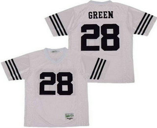 Men's Polytech High School #28 Darrell Green White Football Jersey