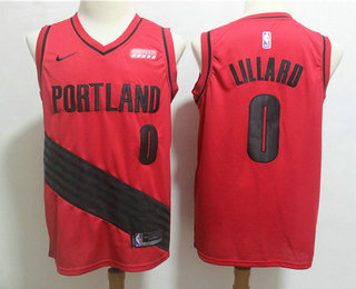 Men's Portland Trail Blazers #0 Damian Lillard White Nike 2019 New Season Swingman City Edition Jersey With The Sponsor Logo