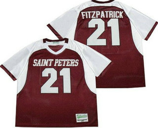 Men's Preparatory School Marauders #21 Minkah Fitzpatrick Red Football Jersey