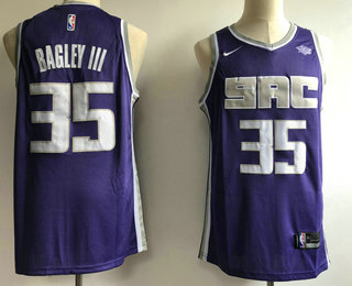 Men's Sacramento Kings #35 Marvin Bagley III Purple 2017-2018 Nike Swingman Stitched NBA Jersey