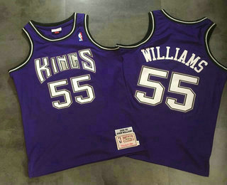 Men's Sacramento Kings #55 Jason Williams AU Swingman New Purple Jersey