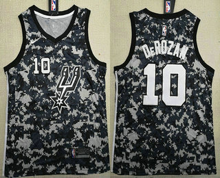 Men's San Antonio Spurs #10 DeMar DeRozan Camo 2018 Nike Swingman Stitched NBA Jersey