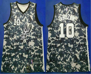 Men's San Antonio Spurs #10 DeMar DeRozan Camo 2018 Nike Swingman Stitched NBA Jersey