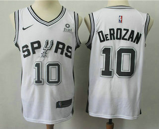 Men's San Antonio Spurs #10 DeMar DeRozan White 2018-2019 Nike Frost Swingman Stitched NBA Jersey