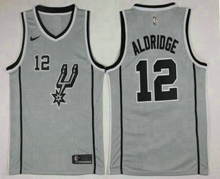 Men's San Antonio Spurs #12 LaMarcus Aldridge White 2017-2018 Nike Icon Edition Swingman Jersey