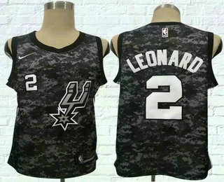 Men's San Antonio Spurs #2 Kawhi Leonard Black City Edition Nike Swingman Jersey