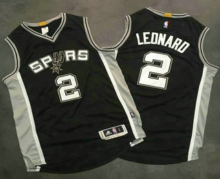 Men's San Antonio Spurs #2 Kawhi Leonard Black Stitched AU Revolution 30 Swingman Jersey