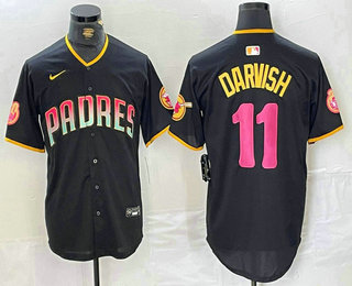 Men's San Diego Padres #11 Yu Darvish Black 20th Anniversary Black 20th Anniversary Limited Stitched Jersey