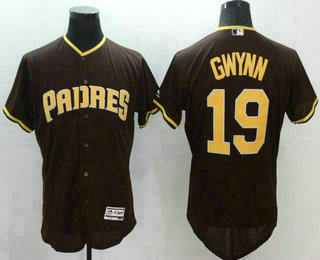 Men's San Diego Padres #19 Tony Gwynn Brown 2016 Flexbase Majestic Baseball Jersey