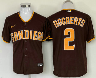 Men's San Diego Padres #2 Xander Bogaerts Brown Cool Base Stitched Baseball Jersey