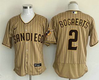 Men's San Diego Padres #2 Xander Bogaerts Grey Flex Base Stitched Baseball Jersey