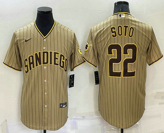 Men's San Diego Padres #22 Juan Soto Grey Stitched MLB Cool Base Nike Jersey