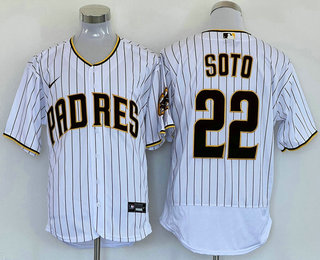 Men's San Diego Padres #22 Juan Soto White Stitched MLB Flex Base Nike Jersey