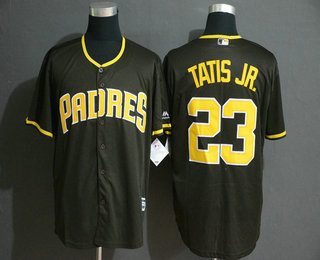 Men's San Diego Padres #23 Fernando Tatis Jr. Brown Stitched MLB Cool Base Jersey