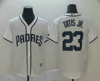 Men's San Diego Padres #23 Fernando Tatis Jr. White Home Stitched MLB Cool Base Jersey