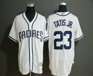 Men's San Diego Padres #23 Fernando Tatis Jr. White Stitched Flex Base Jersey