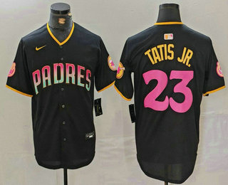 Men's San Diego Padres #23 Fernando Tatis Jr Black 20th Anniversary Cool Base Stitched Jersey