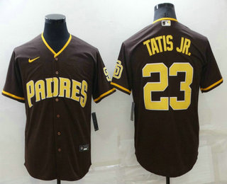 Men's San Diego Padres #23 Fernando Tatis Jr Brown Stitched MLB Cool Base Nike Jersey