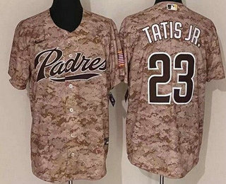 Men's San Diego Padres #23 Fernando Tatis Jr Camo Cool Base Nike Jersey