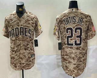 Men's San Diego Padres #23 Fernando Tatis Jr Camo Stitched Cool Base Nike Jersey