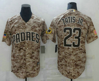 Men's San Diego Padres #23 Fernando Tatis Jr Camo Stitched Cool Base Nike Jersey