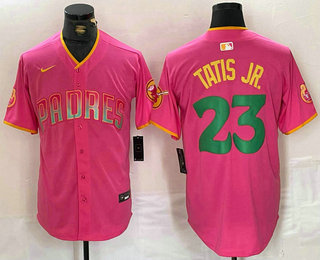 Men's San Diego Padres #23 Fernando Tatis Jr Pink Fashion Baseball Jersey