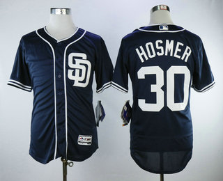 Men's San Diego Padres #30 Eric Hosmer Navy Blue Alternate Stitched MLB Majestic Flex Base Jersey