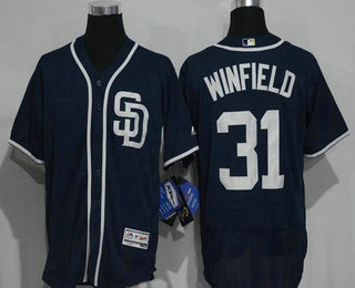 Men's San Diego Padres #31 Dave Winfield Navy Blue Stitched MLB 2016 Majestic Flex Base Jersey