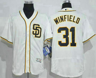 Men's San Diego Padres #31 Dave Winfield White 2016 Flexbase Majestic Baseball Jersey