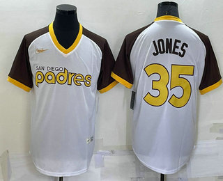 Men's San Diego Padres #35 Randy Jones White Stitched Cooperstown Cool Base Nike Jersey