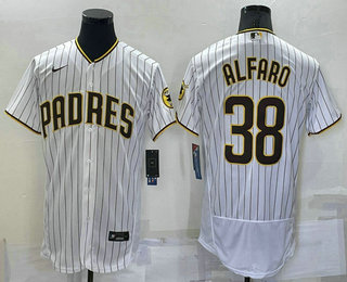 Men's San Diego Padres #38 Jorge Alfaro White Stitched MLB Flex Base Nike Jersey