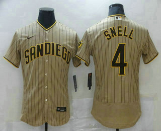 Men's San Diego Padres #4 Blake Snell Grey Stitched MLB Flex Base Nike Jersey