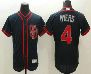 Men's San Diego Padres #4 Wil Myers Navy Blue Fashion Stars & Stripes 2016 Flexbase MLB Independence Day Jersey