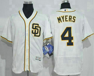 Men's San Diego Padres #4 Wil Myers White 2016 Flexbase Majestic Baseball Jersey