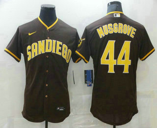 Men's San Diego Padres #44 Joe Musgrove Brown Stitched MLB Flex Base Nike Jersey