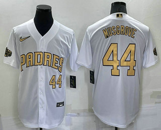 Men's San Diego Padres #44 Joe Musgrove Number White 2022 All Star Stitched Cool Base Nike Jersey