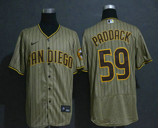 Men's San Diego Padres #59 Chris Paddack Gray Pinstripe Stitched MLB Flex Base Nike Jersey