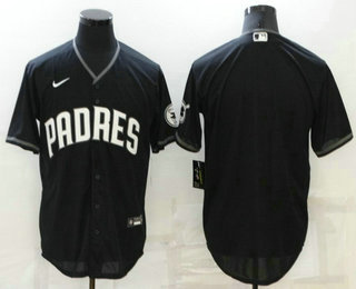 Men's San Diego Padres Blank Black Stitched MLB Cool Base Nike Jersey