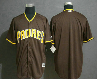Men's San Diego Padres Blank Brown Stitched MLB Cool Base Jersey