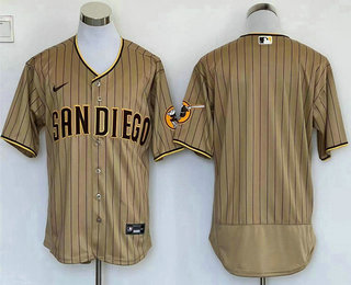 Men's San Diego Padres Blank Brown Stitched MLB Flex Base Nike Jersey