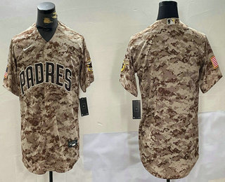 Men's San Diego Padres Blank Camo Cool Base Stitched Jersey